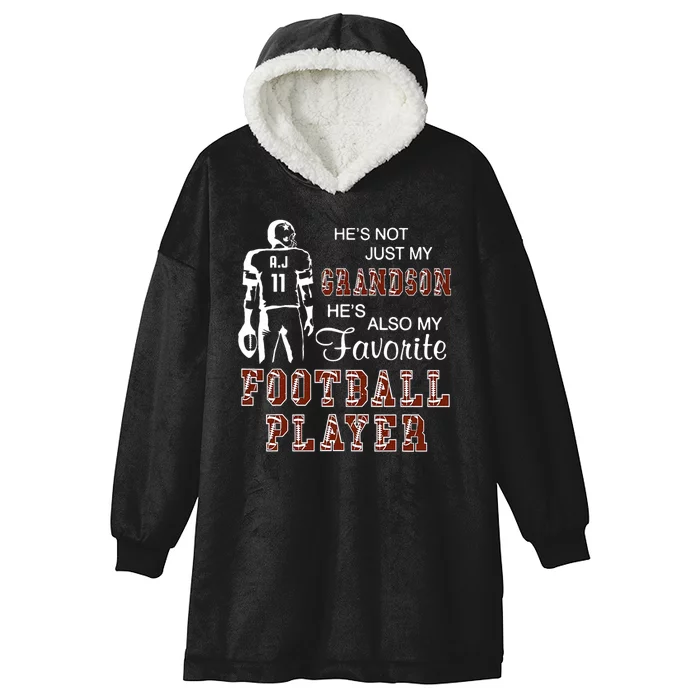 HeS Not Just My Grandson HeS Favorite Football Player Hooded Wearable Blanket