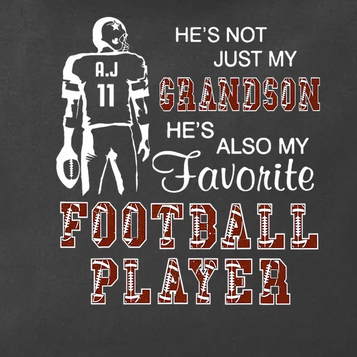 HeS Not Just My Grandson HeS Favorite Football Player Zip Tote Bag