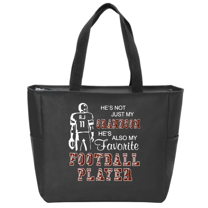 HeS Not Just My Grandson HeS Favorite Football Player Zip Tote Bag