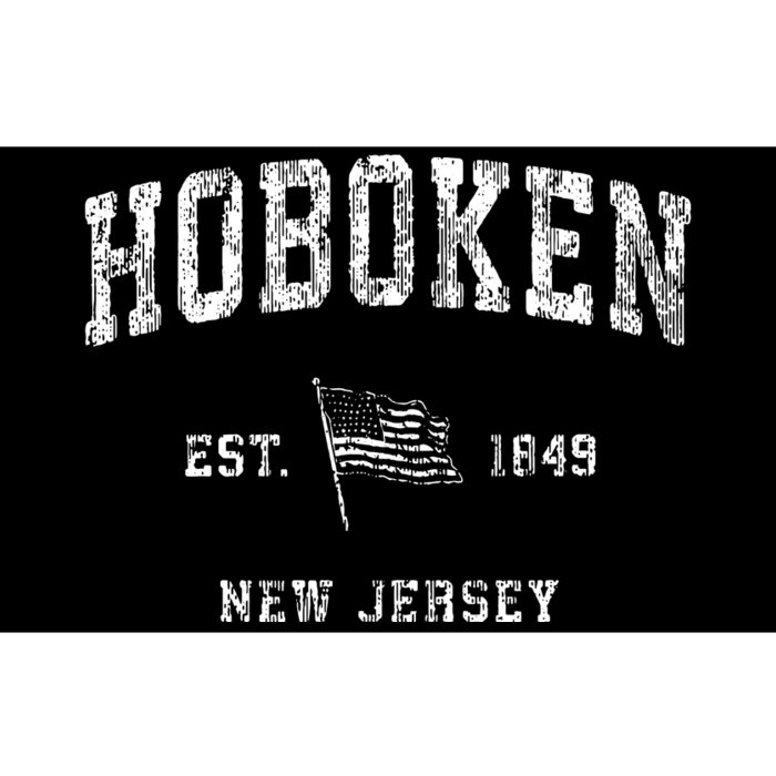 Hoboken New Jersey Nj Vintage Us Flag Sports Bumper Sticker