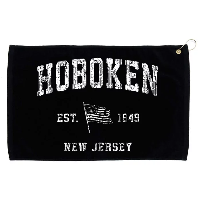 Hoboken New Jersey Nj Vintage Us Flag Sports Grommeted Golf Towel