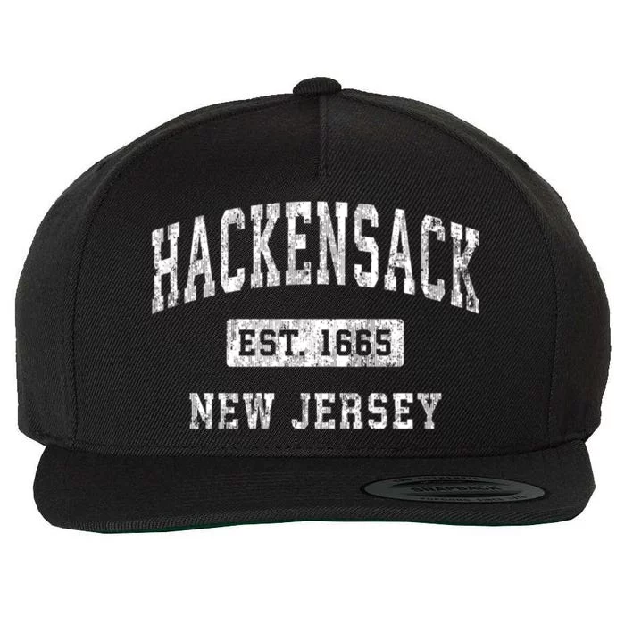 Hackensack New Jersey Nj Vintage Established Sports Wool Snapback Cap