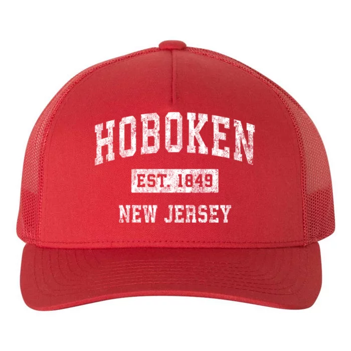 Hoboken New Jersey Nj Vintage Sports Yupoong Adult 5-Panel Trucker Hat