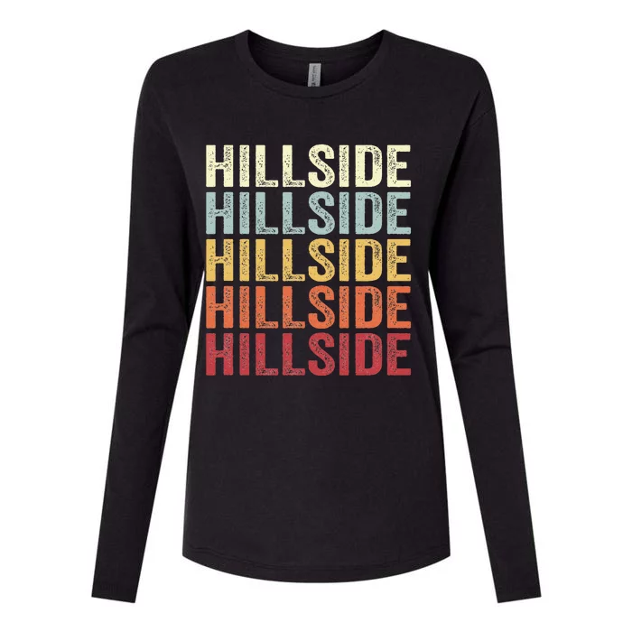 Hillside New Jersey Hillside Nj Retro Vintage Womens Cotton Relaxed Long Sleeve T-Shirt