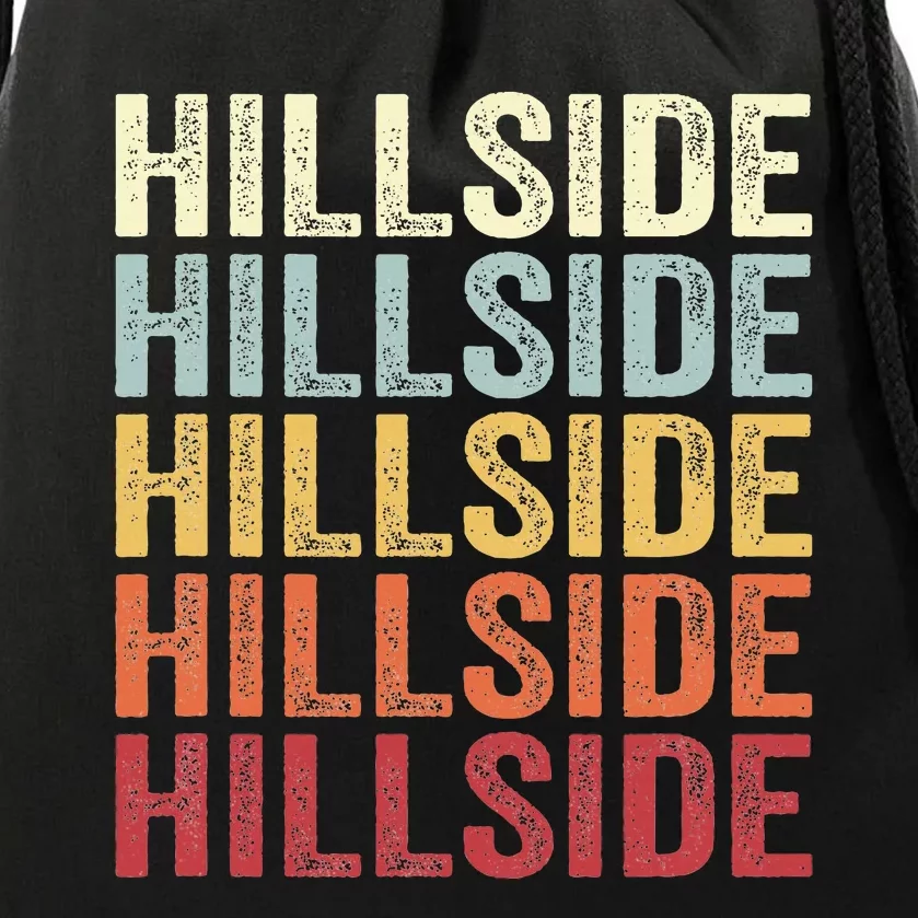 Hillside New Jersey Hillside Nj Retro Drawstring Bag