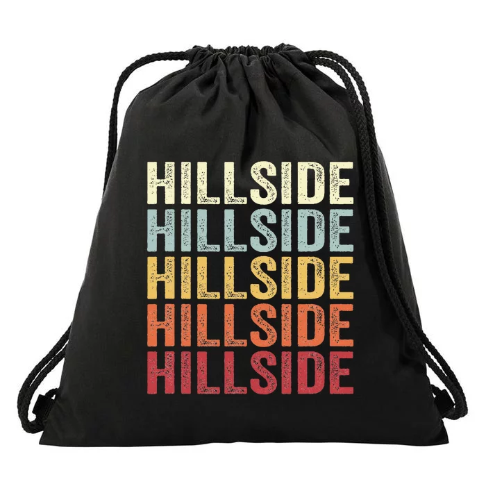 Hillside New Jersey Hillside Nj Retro Drawstring Bag