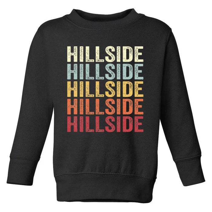 Hillside New Jersey Hillside Nj Retro Toddler Sweatshirt