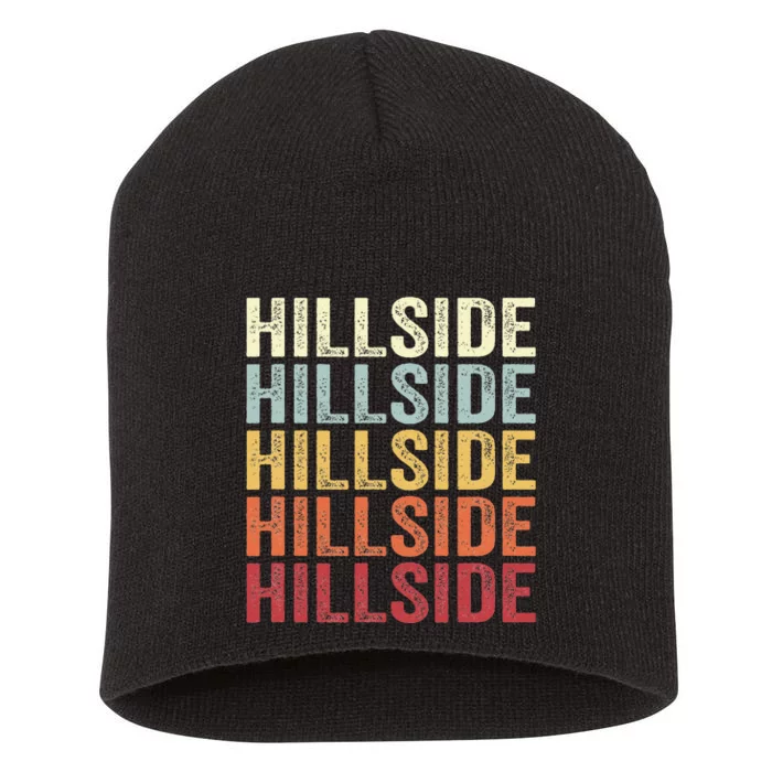 Hillside New Jersey Hillside Nj Retro Short Acrylic Beanie