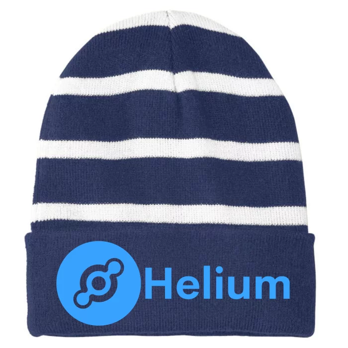 Helium Network Logo, Helium Logo, Helium Crypto, HNT Token Striped Beanie with Solid Band