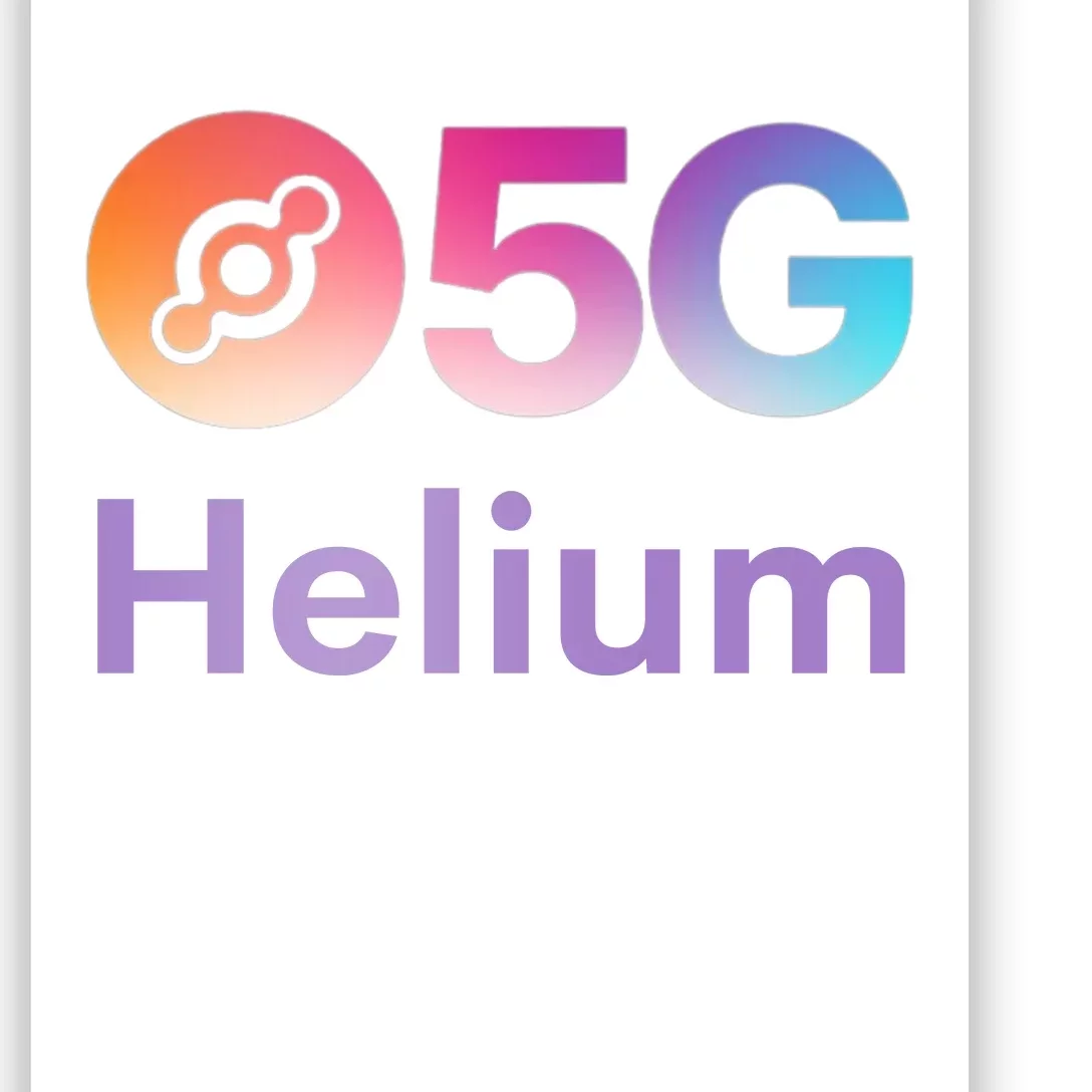 Helium Network Logo, Helium Crypto, HNT Token, Helium Logo 5G Poster