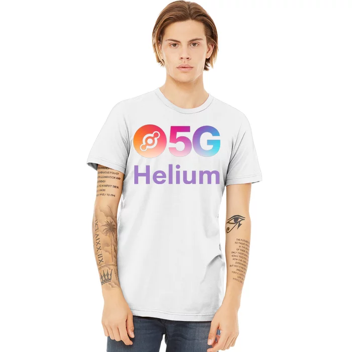 Helium Network Logo, Helium Crypto, HNT Token, Helium Logo 5G Premium T-Shirt