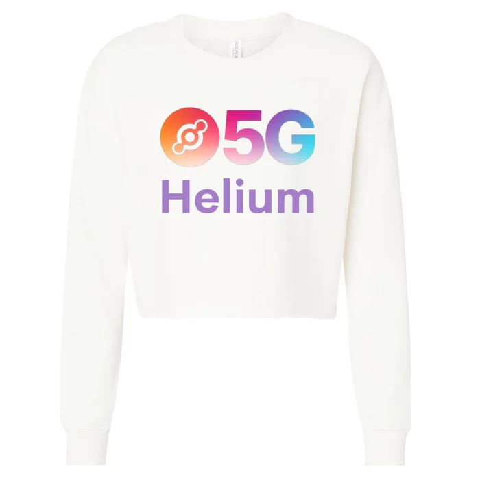 Helium Network Logo, Helium Crypto, HNT Token, Helium Logo 5G Cropped Pullover Crew