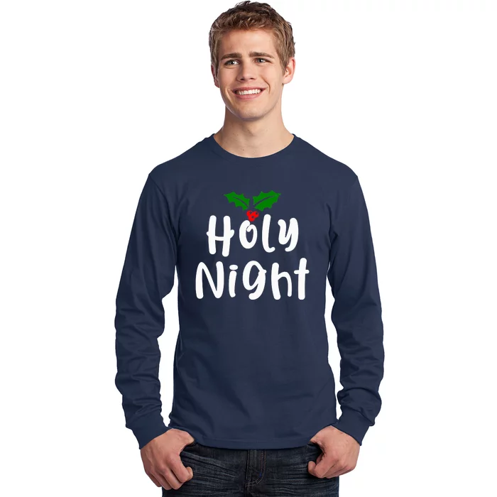 Holy Night | Merry Christmas Long Sleeve Shirt