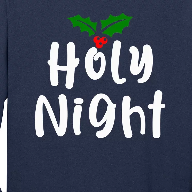 Holy Night | Merry Christmas Long Sleeve Shirt