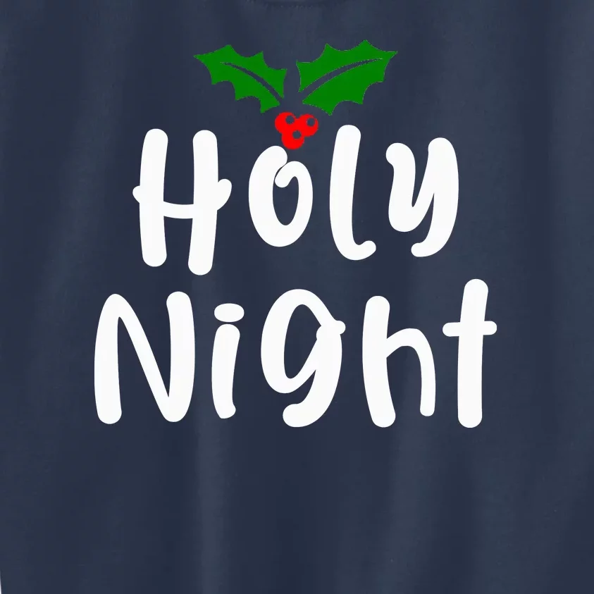 Holy Night | Merry Christmas Kids Sweatshirt