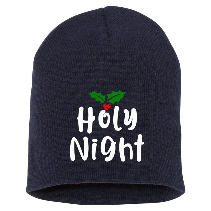 Holy Night | Merry Christmas Short Acrylic Beanie