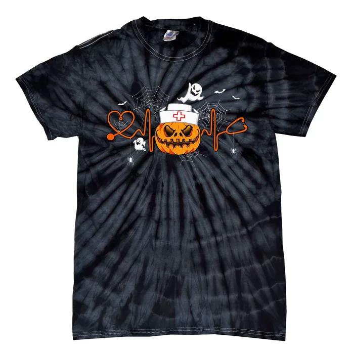 Halloween Nurse Medical Halloween Nursing Tie-Dye T-Shirt