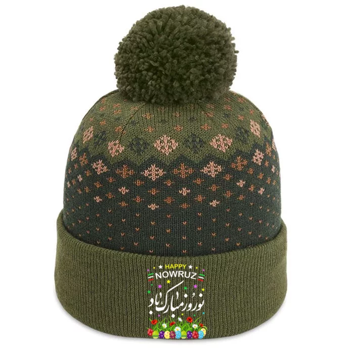 Happy Nowruz Mubarak Kurdistan & Iran & Pakistan New Year The Baniff Cuffed Pom Beanie