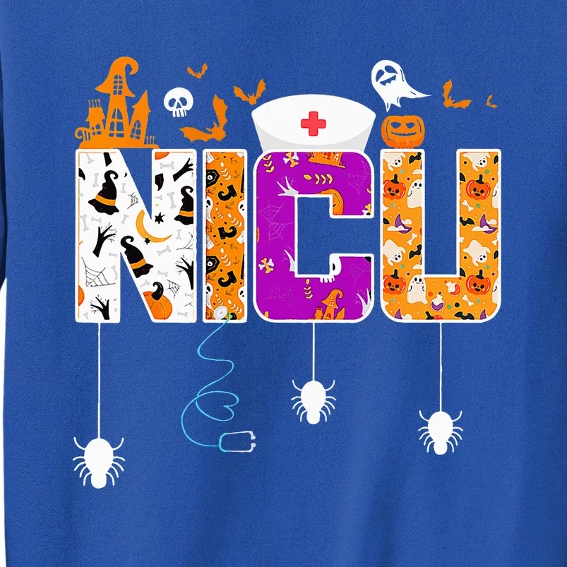 Halloween NICU Nurse Hospital Party Retro Nursing Students Tall Sweatshirt