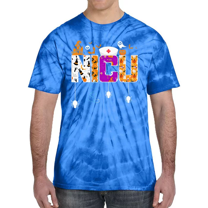 Halloween NICU Nurse Hospital Party Retro Nursing Students Tie-Dye T-Shirt