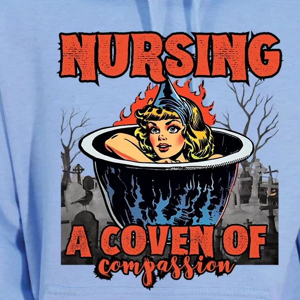 Halloween Nurse Nursing A Coven Of Compassion Gift Unisex Surf Hoodie