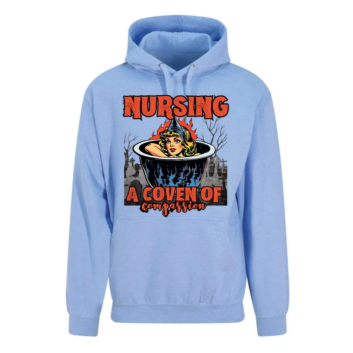 Halloween Nurse Nursing A Coven Of Compassion Gift Unisex Surf Hoodie