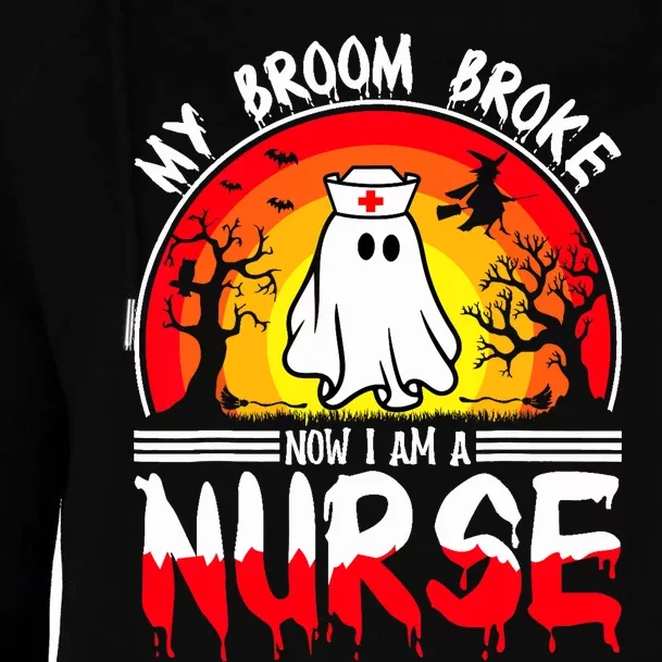 Halloween Nurse Nursing Cute Health Worker Halloween Funny Womens Funnel Neck Pullover Hood