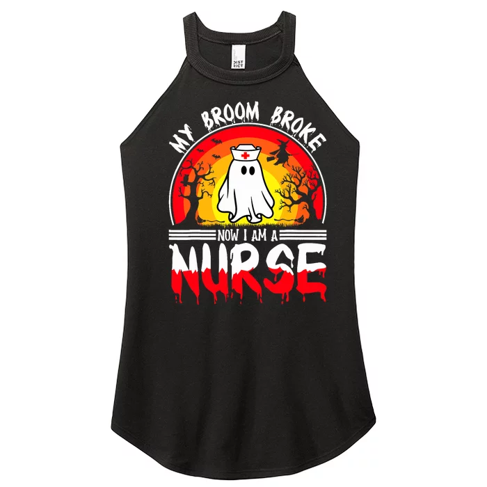 Halloween Nurse Nursing Cute Health Worker Halloween Funny Women’s Perfect Tri Rocker Tank