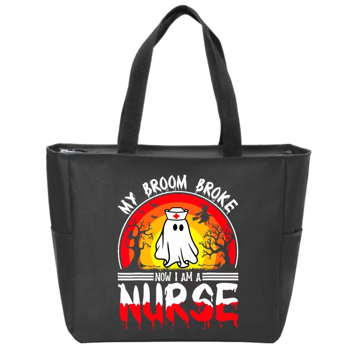 Halloween Nurse Nursing Cute Health Worker Halloween Funny Zip Tote Bag