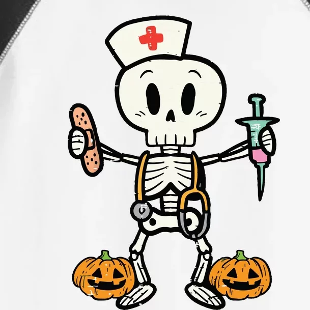 Halloween Nicu Nurse Skeleton Scrub Top Costume Toddler Fine Jersey T-Shirt