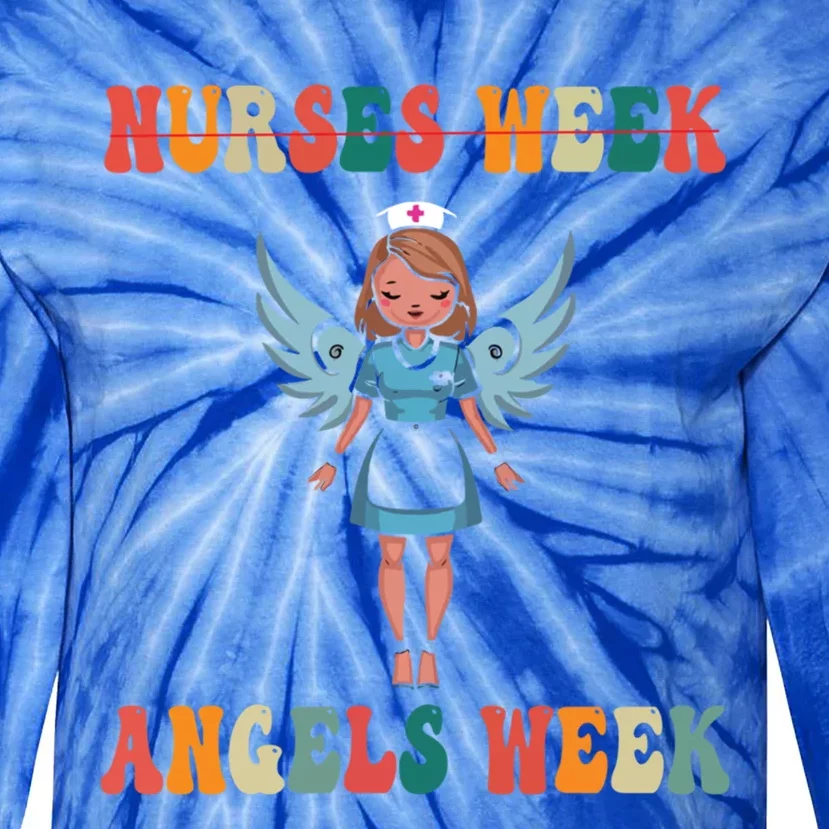 Happy National Nurses Week Funny NurseS Day Cute Cna Nurse Gift Tie-Dye Long Sleeve Shirt