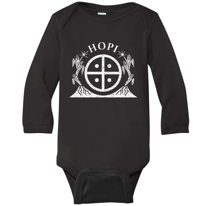 Hopi Nation Native American Indian Flag Reservation Arizona Baby Long Sleeve Bodysuit