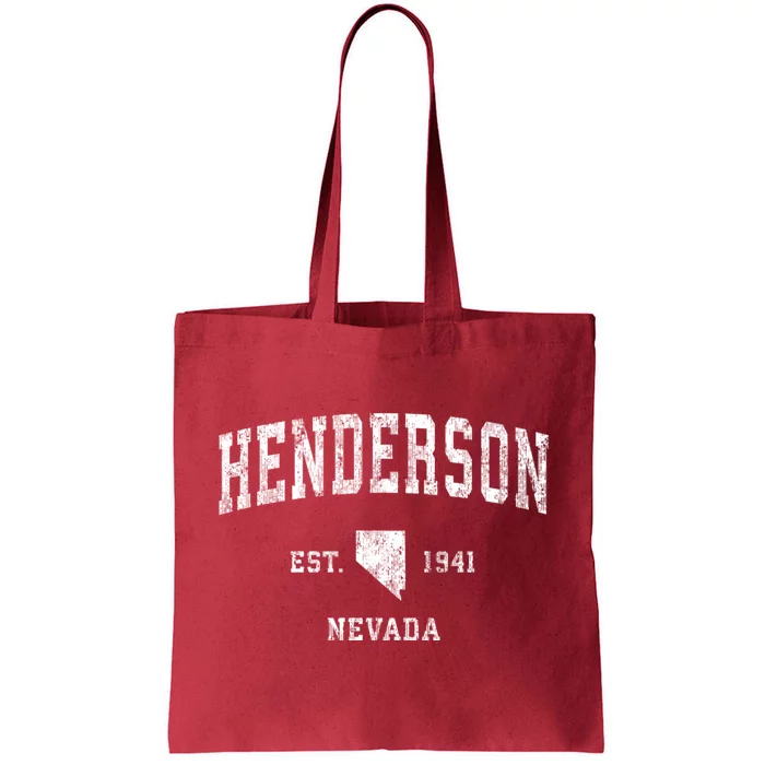 Henderson Nevada Nv Vintage Athletic Sports Design Established Tote Bag