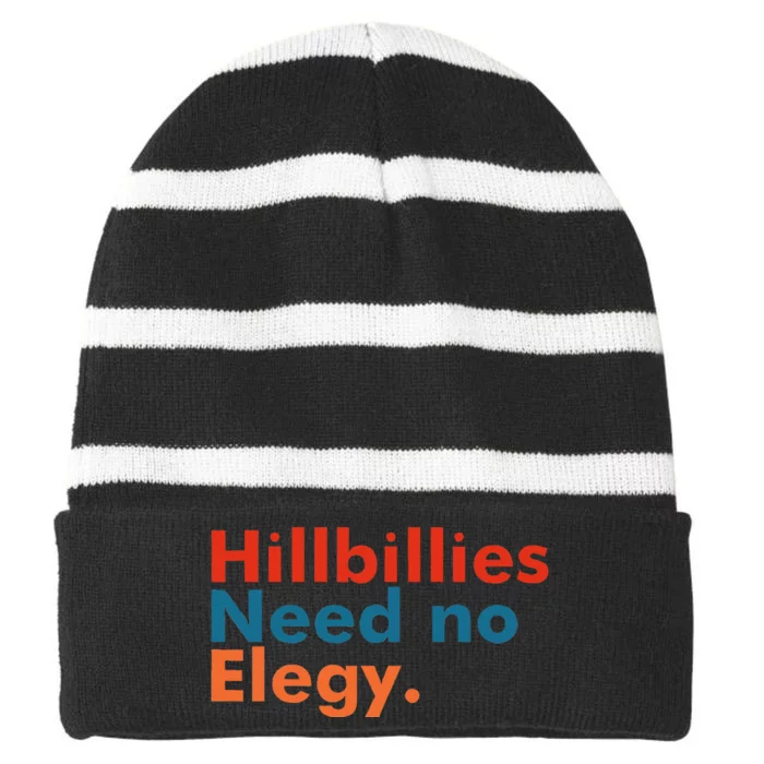 Hillbillies Need No Elegy Vintage Striped Beanie with Solid Band