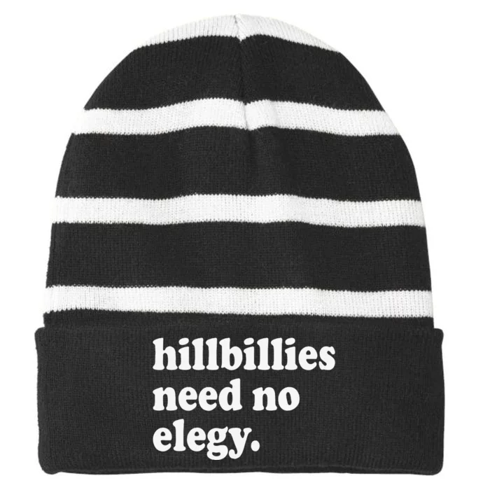 Hillbillies Need No Elegy Groovy Striped Beanie with Solid Band