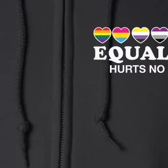 Hurts No One LGBT Equality Pride Month Gift Full Zip Hoodie