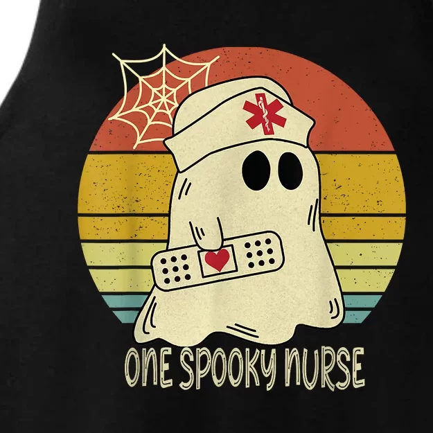 Halloween Nurse One Spooky Nurse Halloween Scrub RN Ladies Tri-Blend Wicking Tank