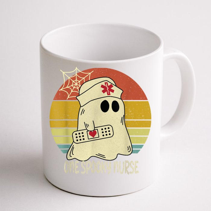 Halloween Nurse One Spooky Nurse Halloween Scrub RN Front & Back Coffee Mug