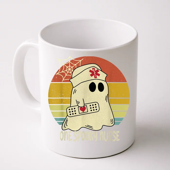 Halloween Nurse One Spooky Nurse Halloween Scrub RN Front & Back Coffee Mug