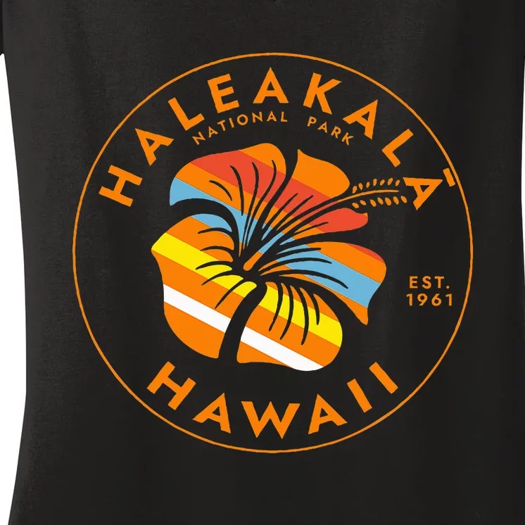 Haleakala National Park Hawaii Usa Vacation Souvenir Women's V-Neck T-Shirt