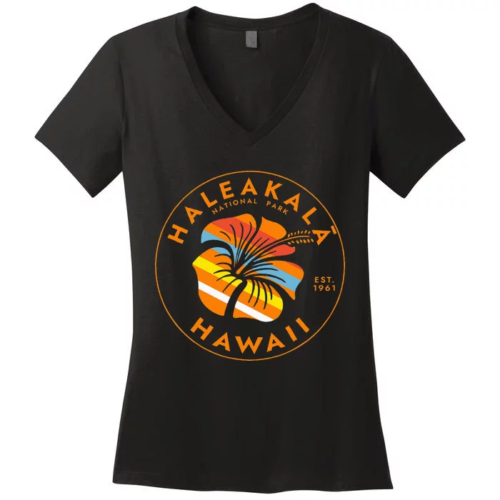 Haleakala National Park Hawaii Usa Vacation Souvenir Women's V-Neck T-Shirt