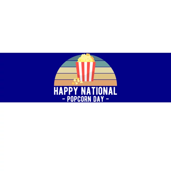 Happy National Popcorn Day Cool Gift Bumper Sticker