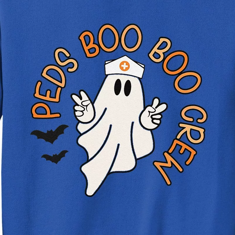 Halloween Nurse Peds Boo Boo Crew Pediatric Nurse Ghost Fall Tall Sweatshirt