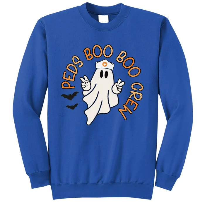 Halloween Nurse Peds Boo Boo Crew Pediatric Nurse Ghost Fall Tall Sweatshirt