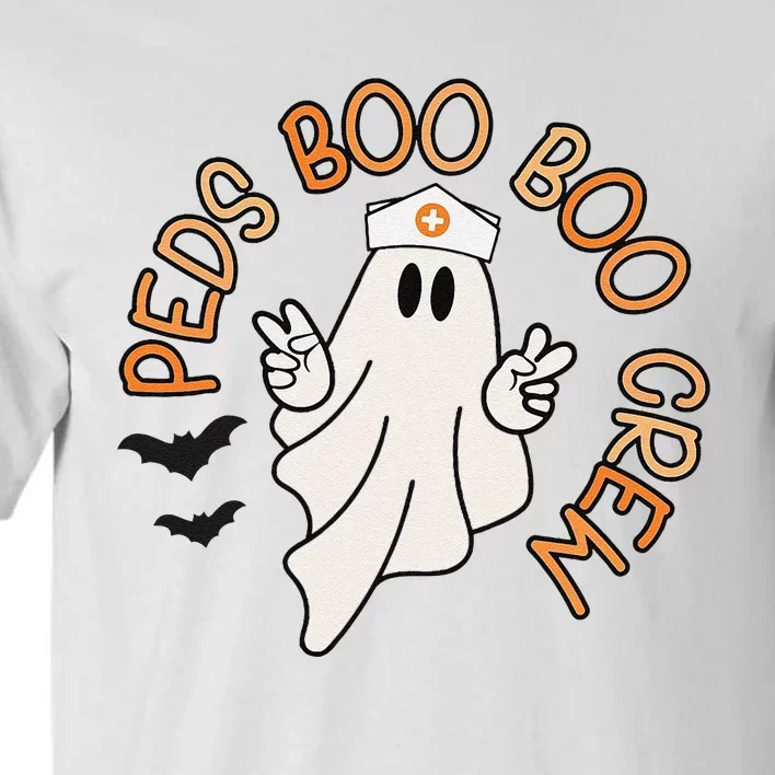 Halloween Nurse Peds Boo Boo Crew Pediatric Nurse Ghost Fall Tall T-Shirt