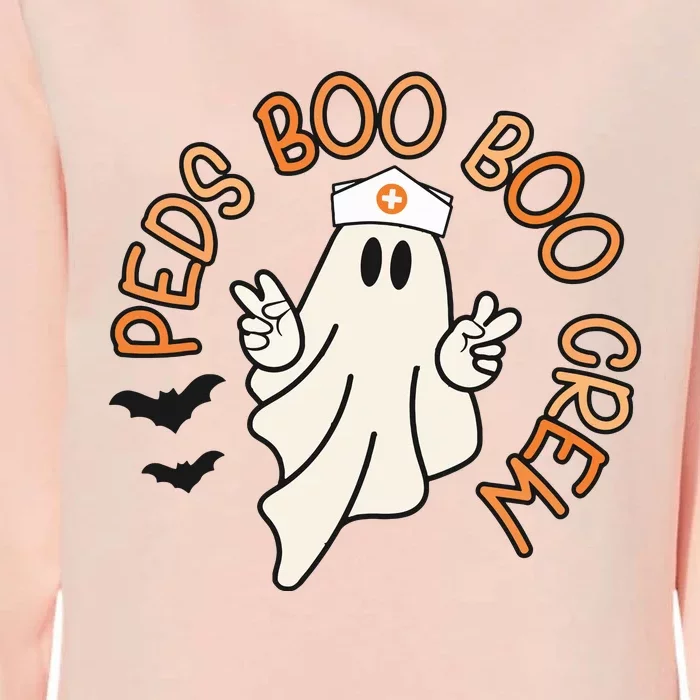 Halloween Nurse Peds Boo Boo Crew Pediatric Nurse Ghost Fall Womens California Wash Sweatshirt