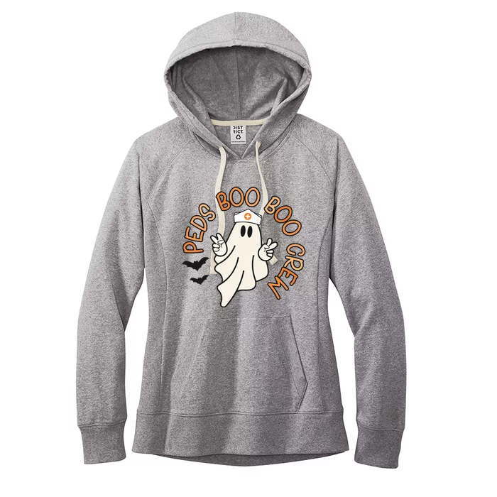 Halloween Nurse Peds Boo Boo Crew Pediatric Nurse Ghost Fall Women's Fleece Hoodie