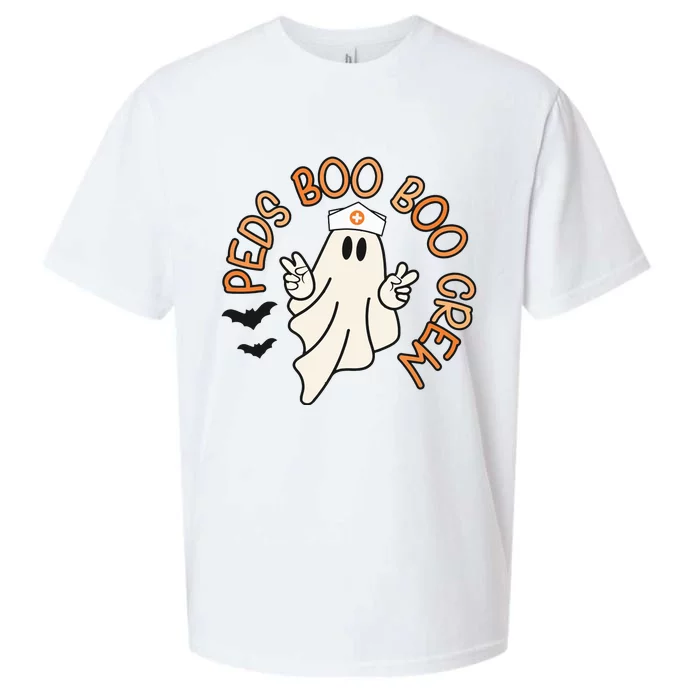 Halloween Nurse Peds Boo Boo Crew Pediatric Nurse Ghost Fall Sueded Cloud Jersey T-Shirt