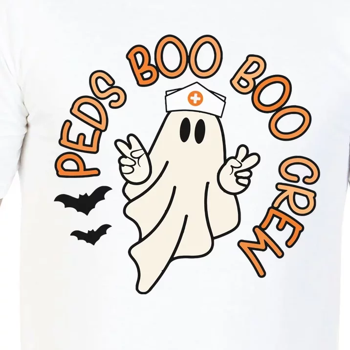 Halloween Nurse Peds Boo Boo Crew Pediatric Nurse Ghost Fall Comfort Colors T-Shirt