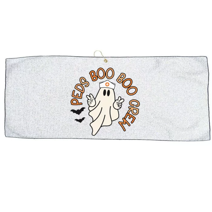 Halloween Nurse Peds Boo Boo Crew Pediatric Nurse Ghost Fall Large Microfiber Waffle Golf Towel